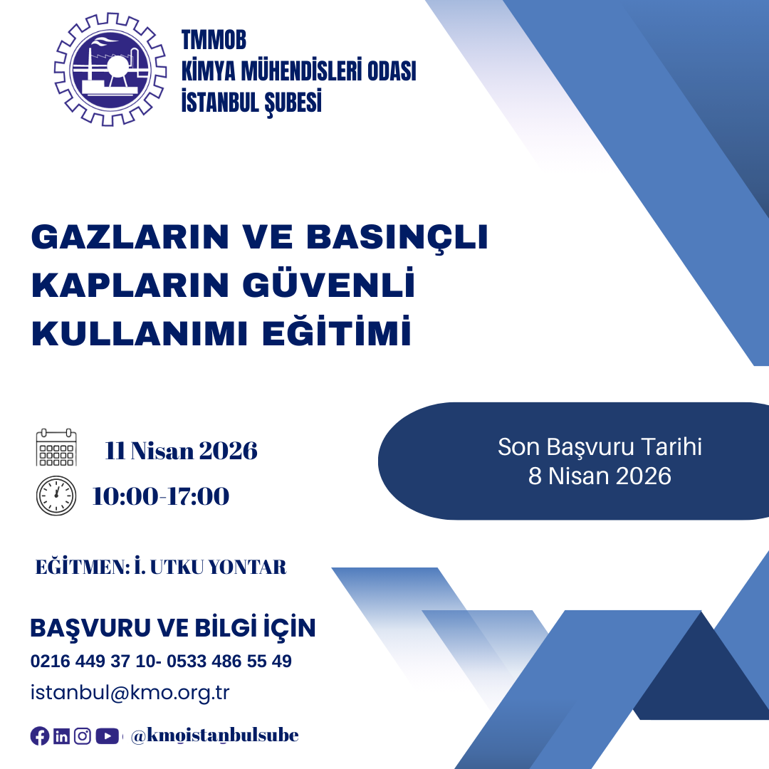 Gazların ve Basınçlı Kapların Güvenli Kullanımı Eğitimi 