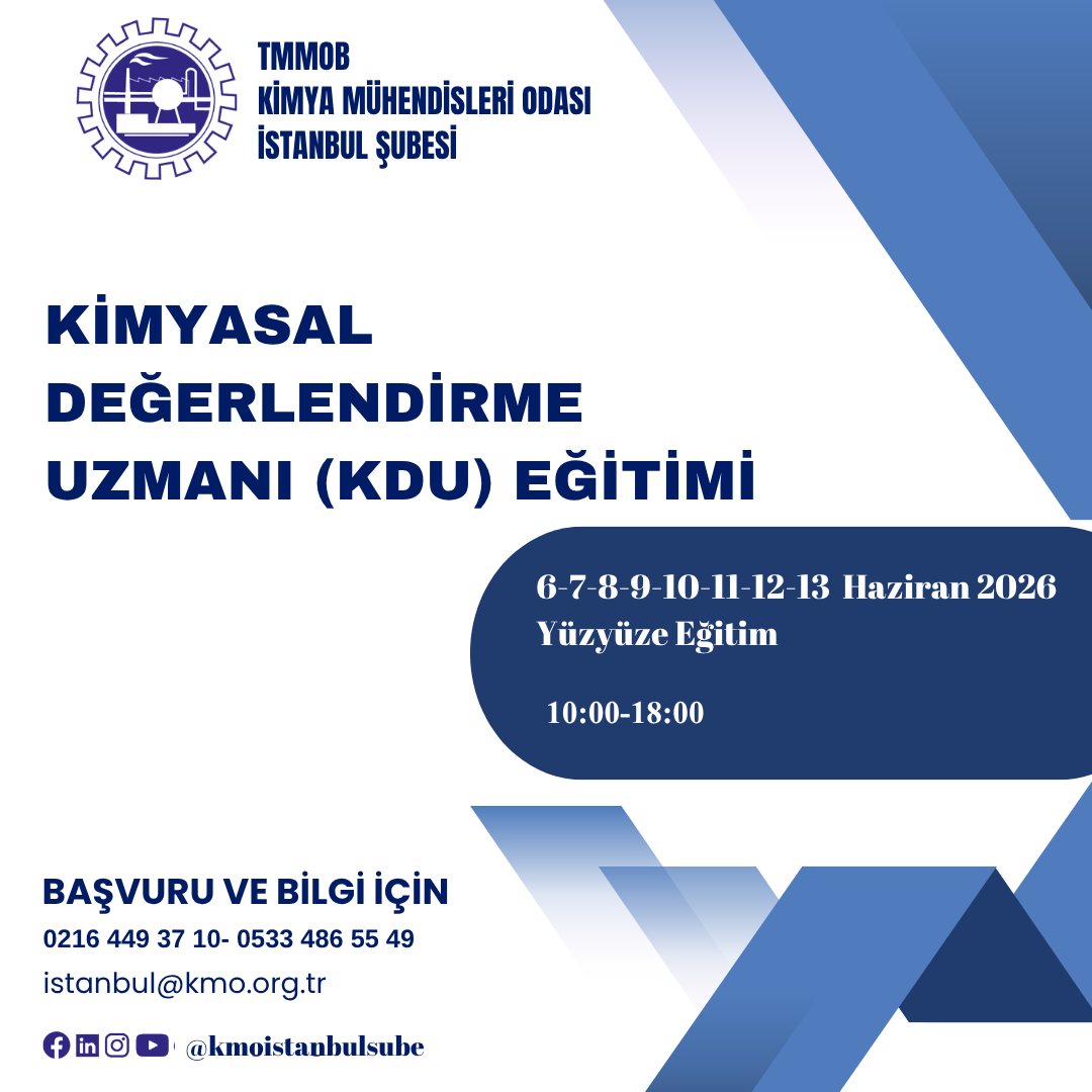 KİMYASAL DEĞERLENDİRME UZMANI (KDU) EĞİTİMİ