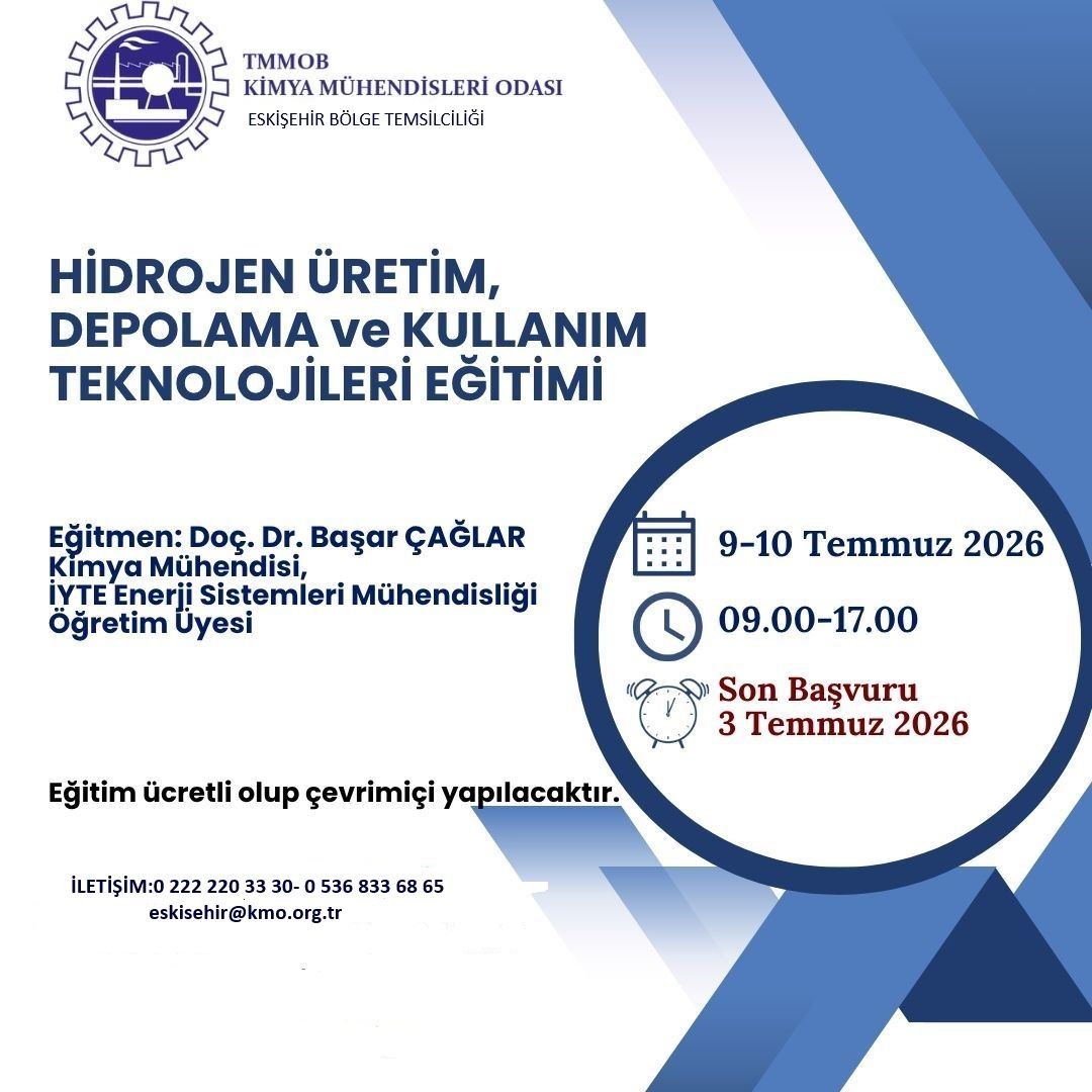 HİDROJEN ÜRETİM, DEPOLAMA ve KULLANIM TEKNOLOJİLERİ EĞİTİMİ