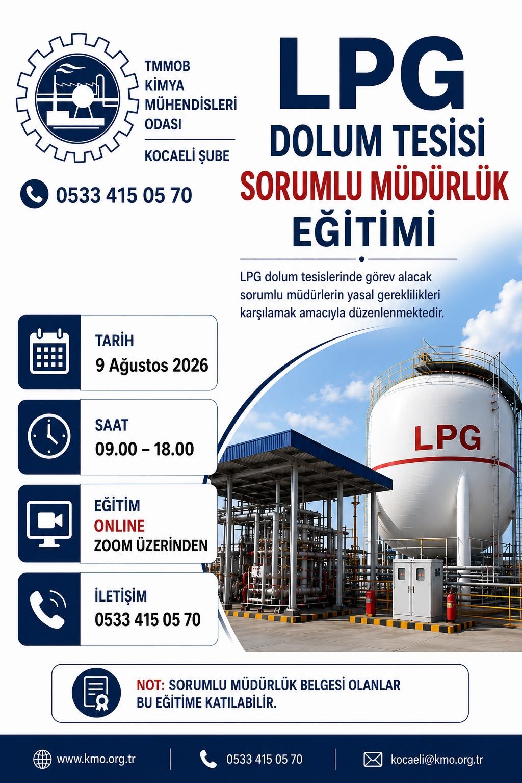 LPG DOLUM TESİSİ SORUMLU MÜDÜRLÜK EĞİTİMİ