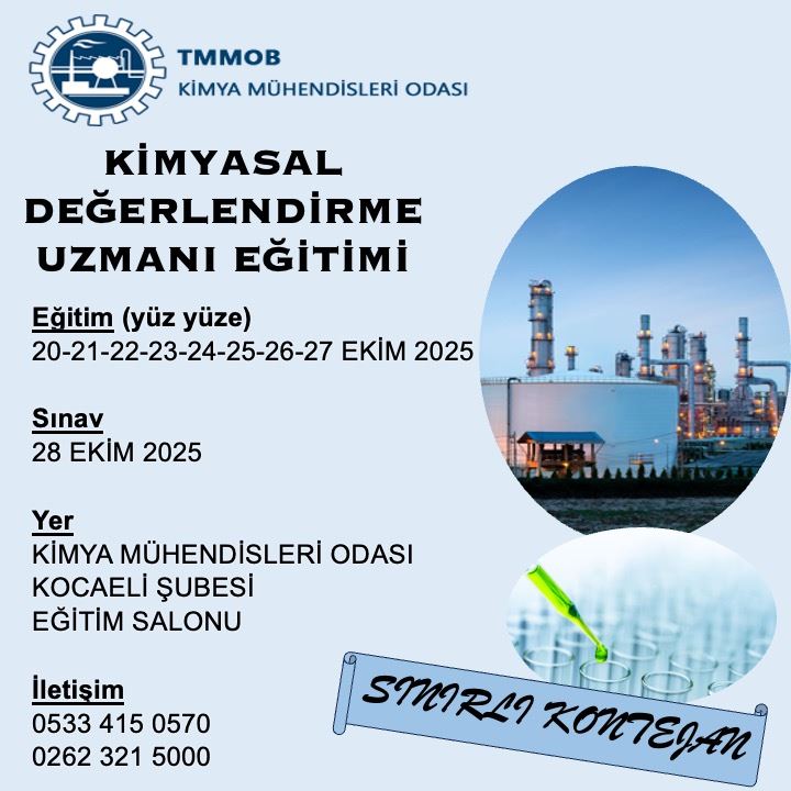 KİMYASAL DEĞERLENDİRME UZMANI (KDU) EĞİTİMİ