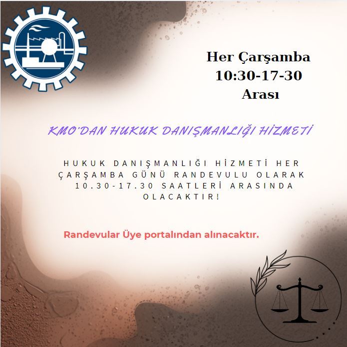 TMMOB KİMYA MÜHENDİSLERİ ODASI HUKUK DANIŞMANLIĞI HİZMETİ