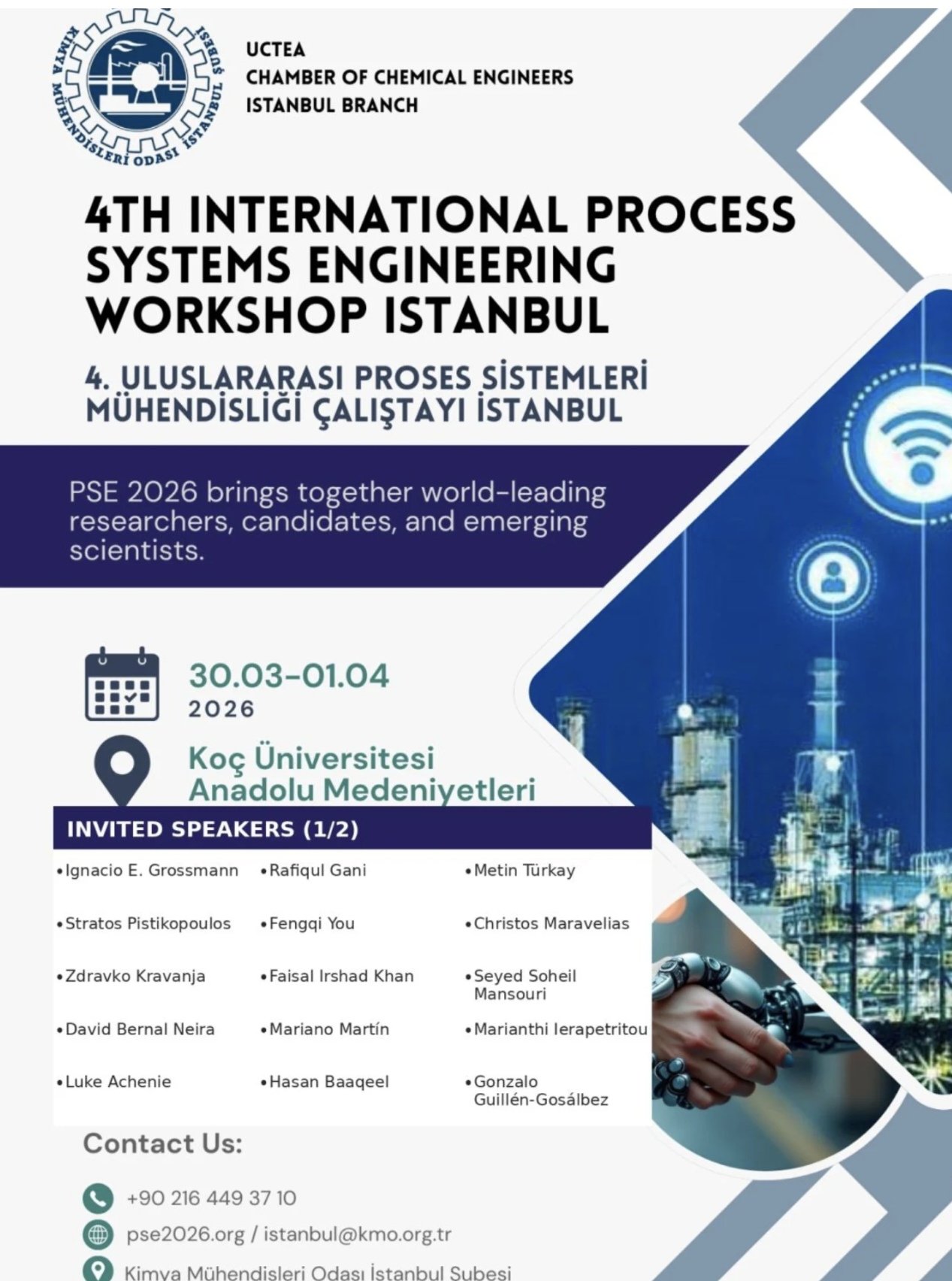 4. ULUSLARARASI PROSES SİSTEMLERİ MÜHENDİSLİĞİ ÇALIŞTAYI