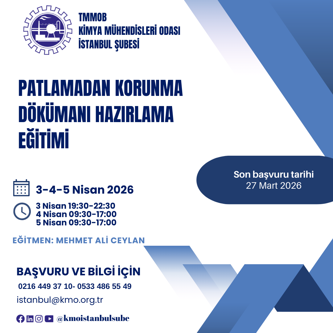 Patlamadan Koruma Dökümanı Hazırlama Eğitimi / Online
