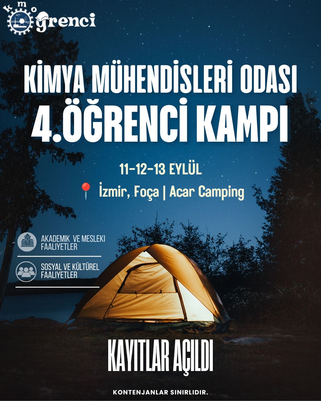 TMMOB KMO 4. ÖĞRENCİ KAMPI 2026 KAYITLARI BAŞLADI! 